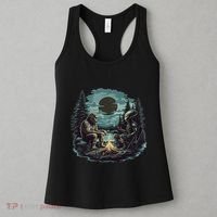 Bigfoot And Alien Camping Fire Women's Tank Top thumb 3