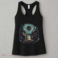 Bigfoot And Alien Camping Fire Women's Tank Top thumb 3