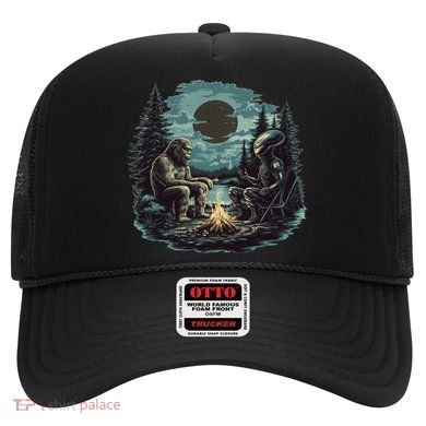 Bigfoot And Alien Camping Fire Hat