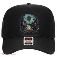 Bigfoot And Alien Camping Fire Hat thumb 0