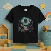 Bigfoot And Alien Camping Fire Toddler T-Shirt thumb 3
