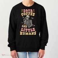 Behavior Analyst Aba I Like Data Coffee Skeleton Women's Sweatshirt thumb 0