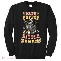 Behavior Analyst Aba I Like Data Coffee Skeleton Sweatshirt thumb 0