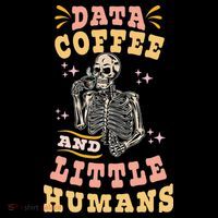 Behavior Analyst Aba I Like Data Coffee Skeleton Bucket Hat thumb 4