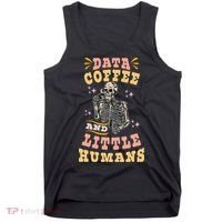 Behavior Analyst Aba I Like Data Coffee Skeleton Tank Top thumb 0