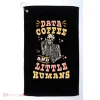 Behavior Analyst Aba I Like Data Coffee Skeleton Golf Towel thumb 0