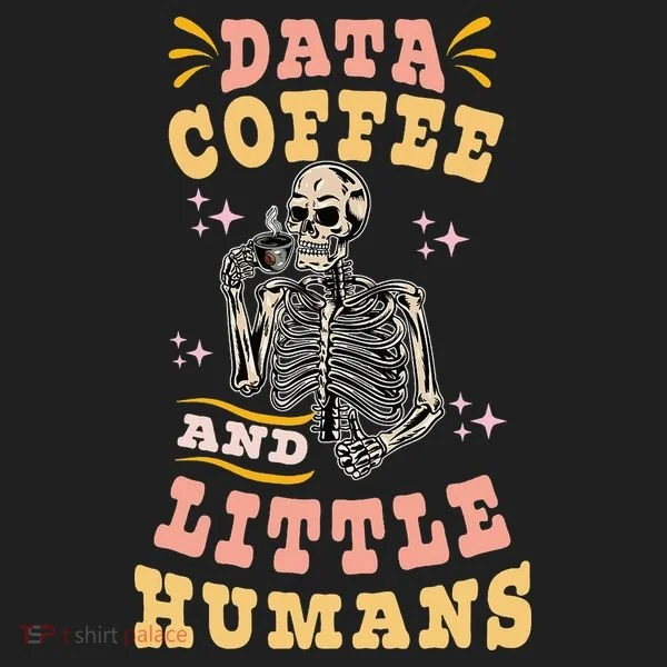 Behavior Analyst Aba I Like Data Coffee Skeleton Golf Towel
