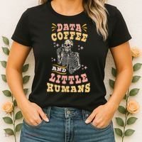 Behavior Analyst Aba I Like Data Coffee Skeleton Women's T-Shirt thumb 2