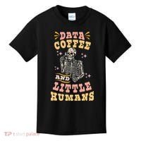 Behavior Analyst Aba I Like Data Coffee Skeleton Kids T-Shirt thumb 0