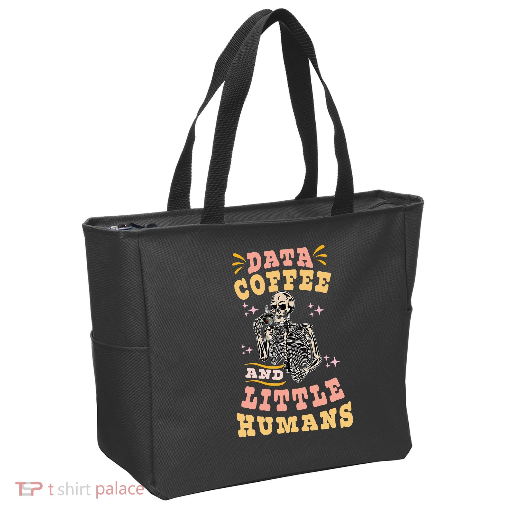 Behavior Analyst Aba I Like Data Coffee Skeleton Tote Bag