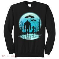 Bigfoot And Alien UFO Sweatshirt thumb 0