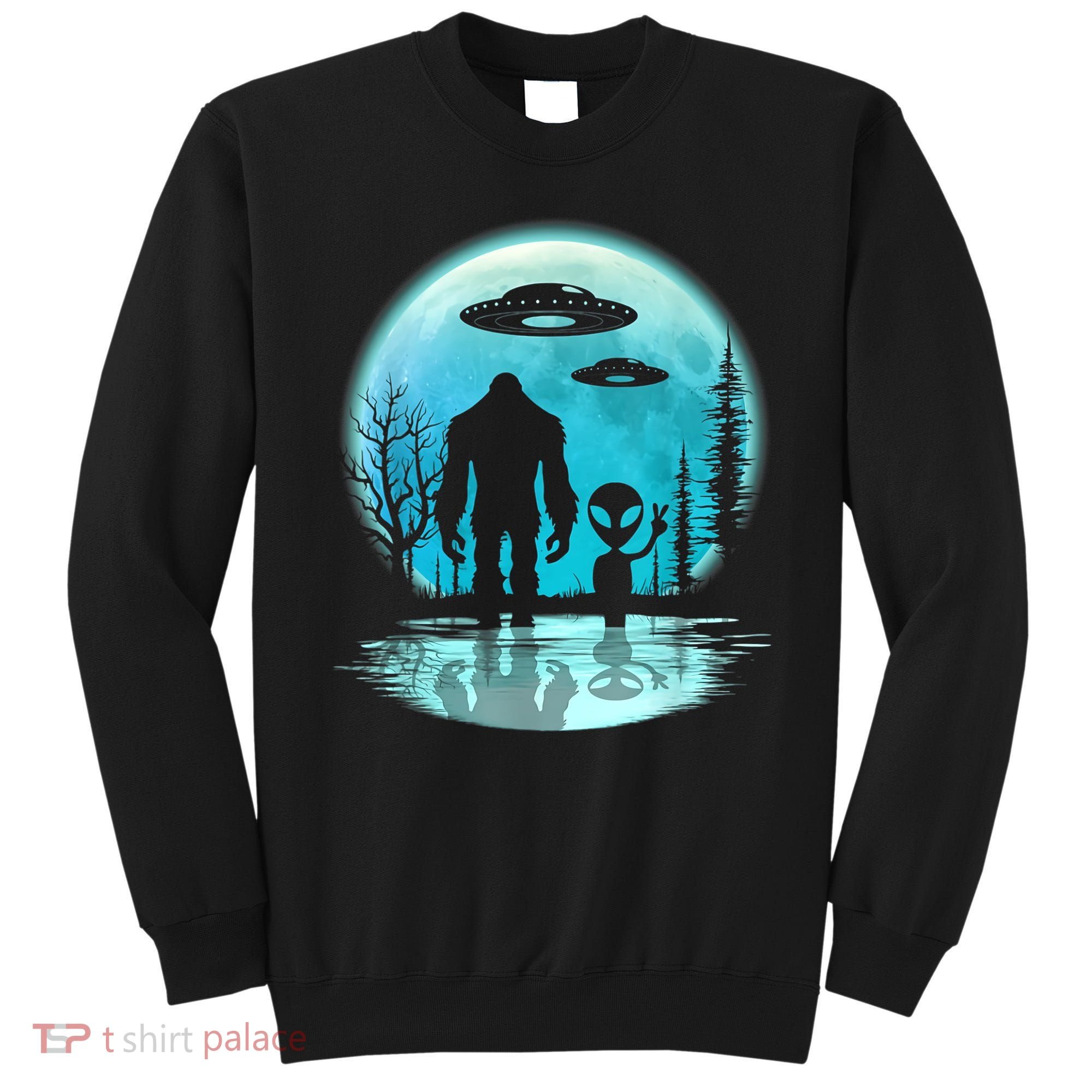 Bigfoot And Alien UFO Sweatshirt