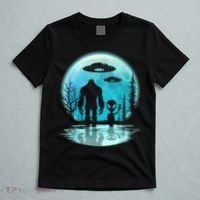 Bigfoot And Alien UFO T-Shirt thumb 5