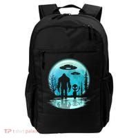 Bigfoot And Alien UFO Backpack thumb 0