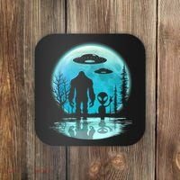 Bigfoot And Alien UFO Coaster thumb 0