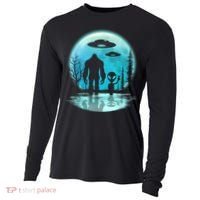 Bigfoot And Alien UFO Cooling Performance Long Sleeve Crew thumb 0