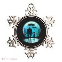 Bigfoot And Alien UFO Ornament thumb 0