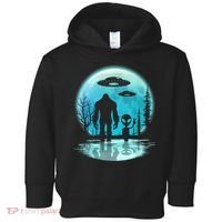Bigfoot And Alien UFO Toddler Hoodie thumb 0
