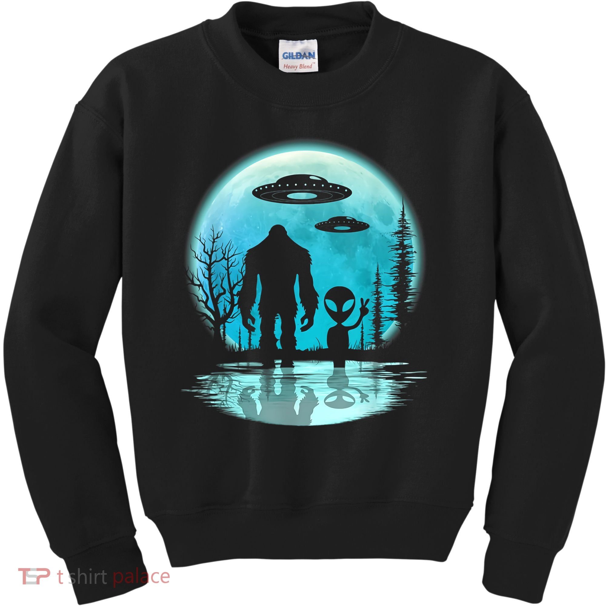 Bigfoot And Alien UFO Kids Sweatshirt