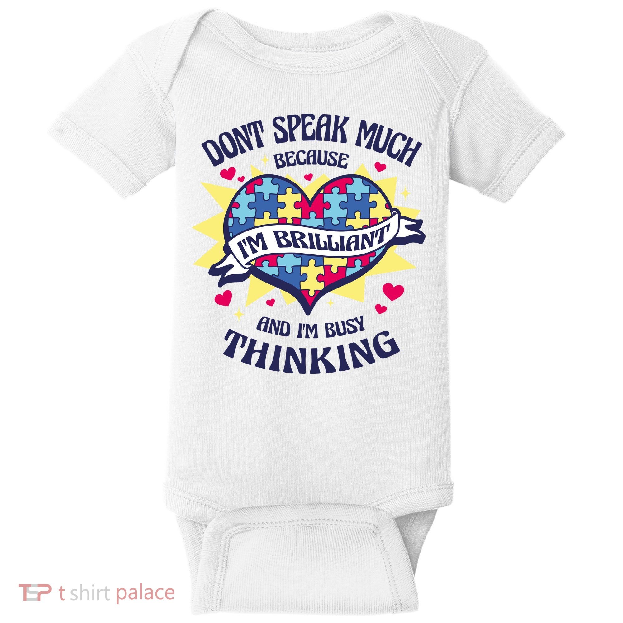 Brilliant Autism Awareness Quote Baby Bodysuit