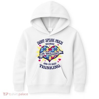 Brilliant Autism Awareness Quote Kids Hoodie