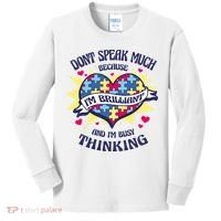 Brilliant Autism Awareness Quote Kids Long Sleeve Shirt thumb 0