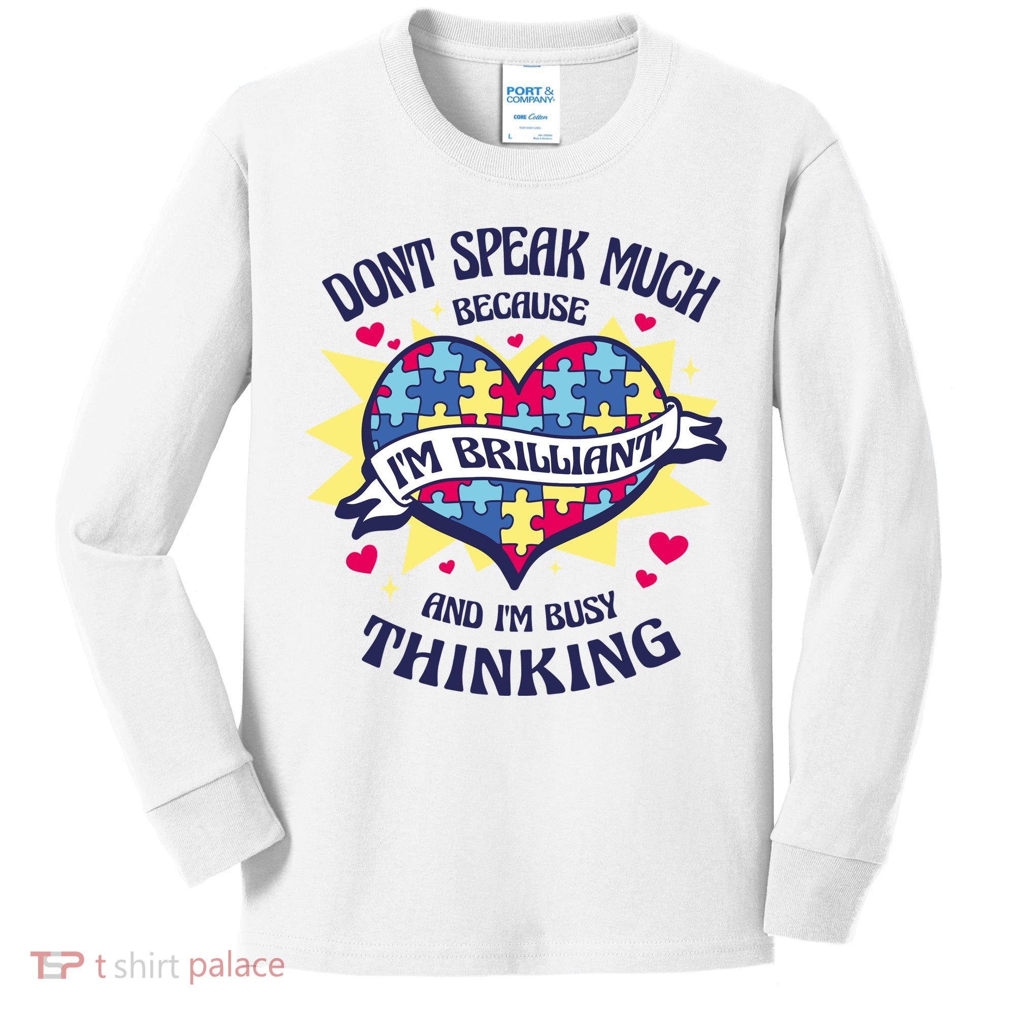 Brilliant Autism Awareness Quote Kids Long Sleeve Shirt