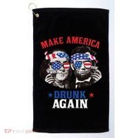 Ben And Abe Make America Drunk Again And Gift Golf Towel thumb 0