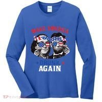 Ben And Abe Make America Drunk Again And Gift Women's Long Sleeve Shirt thumb 0
