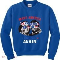 Ben And Abe Make America Drunk Again And Gift Kids Sweatshirt thumb 0