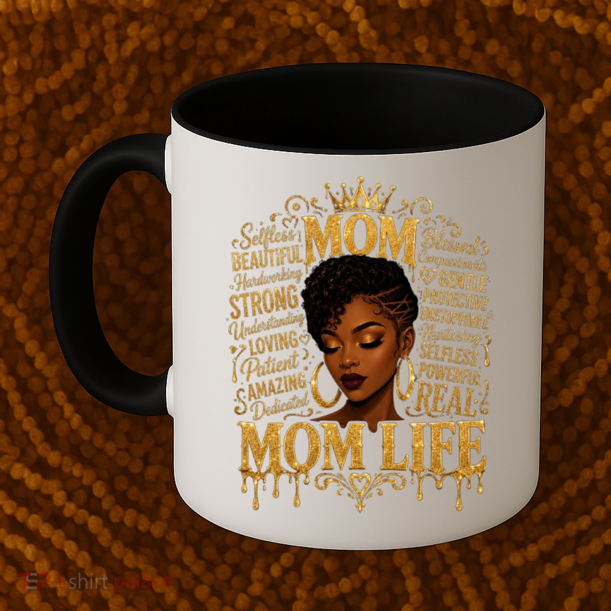 Black African American Mom Life Coffee Mug