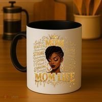Black African American Mom Life Coffee Mug thumb 4