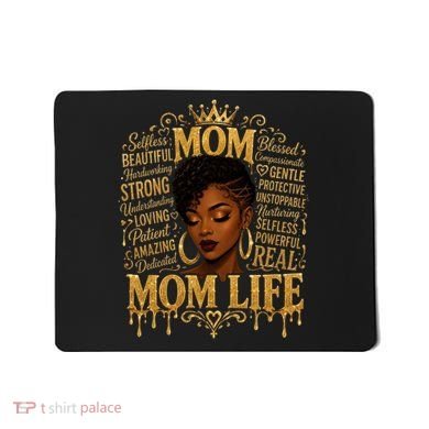 Black African American Mom Life Mousepad