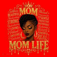 Black African American Mom Life Santa Hat thumb 1