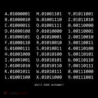 Binary Alphabet Abc + Numbers In Binary Code Apron thumb 3