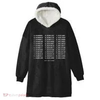 Binary Alphabet Abc + Numbers In Binary Code Hooded Wearable Blanket thumb 0
