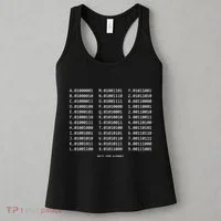 Binary Alphabet Abc + Numbers In Binary Code Women's Tank Top thumb 3