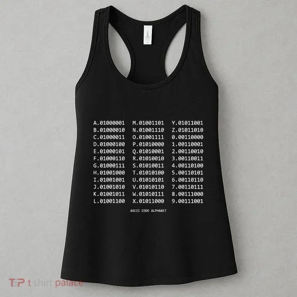 Binary Alphabet Abc + Numbers In Binary Code Women's Tank Top
