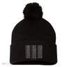 Binary Alphabet Abc + Numbers In Binary Code Pom Pom 12in Knit Beanie