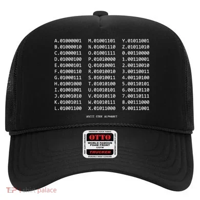 Binary Alphabet Abc + Numbers In Binary Code Hat