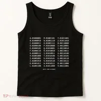 Binary Alphabet Abc + Numbers In Binary Code Tank Top thumb 2