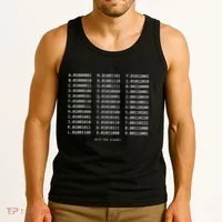 Binary Alphabet Abc + Numbers In Binary Code Tank Top thumb 3