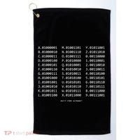 Binary Alphabet Abc + Numbers In Binary Code Golf Towel thumb 0