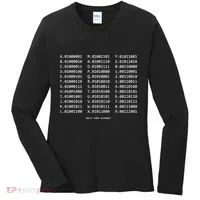 Binary Alphabet Abc + Numbers In Binary Code Women's Long Sleeve Shirt thumb 0