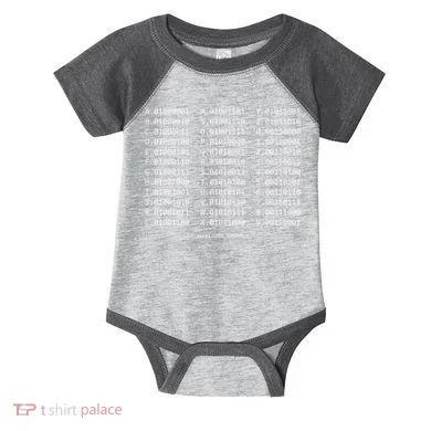 Binary Alphabet Abc + Numbers In Binary Code Infant Baby Jersey Bodysuit