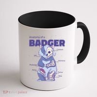 Badger Animal Anatomy Coffee Mug thumb 1
