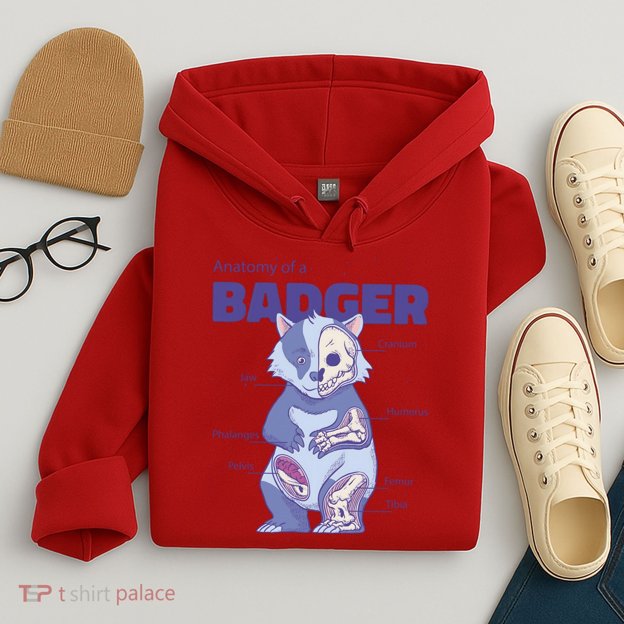 Badger Animal Anatomy Hoodie