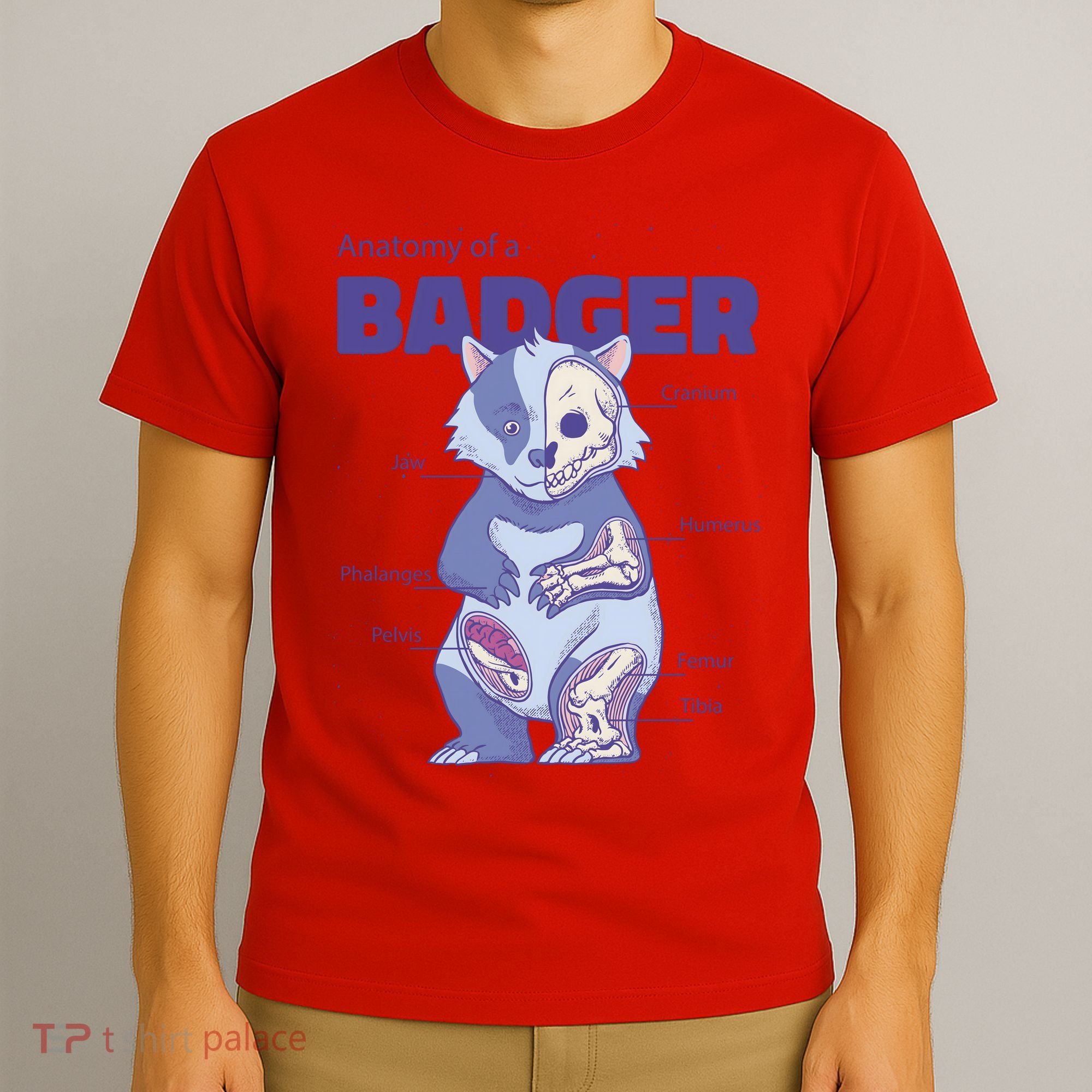 Badger Animal Anatomy T-Shirt