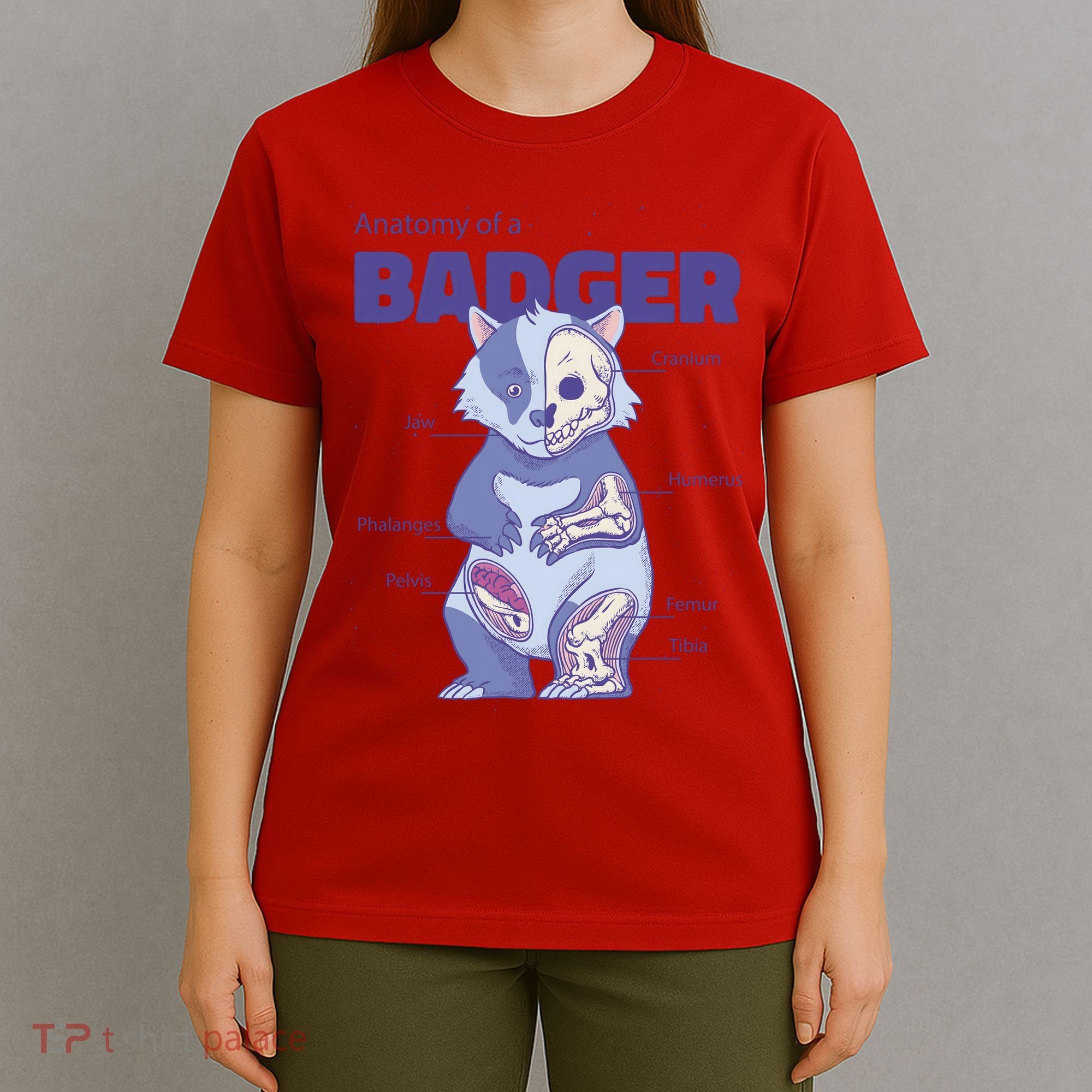 Badger Animal Anatomy T-Shirt
