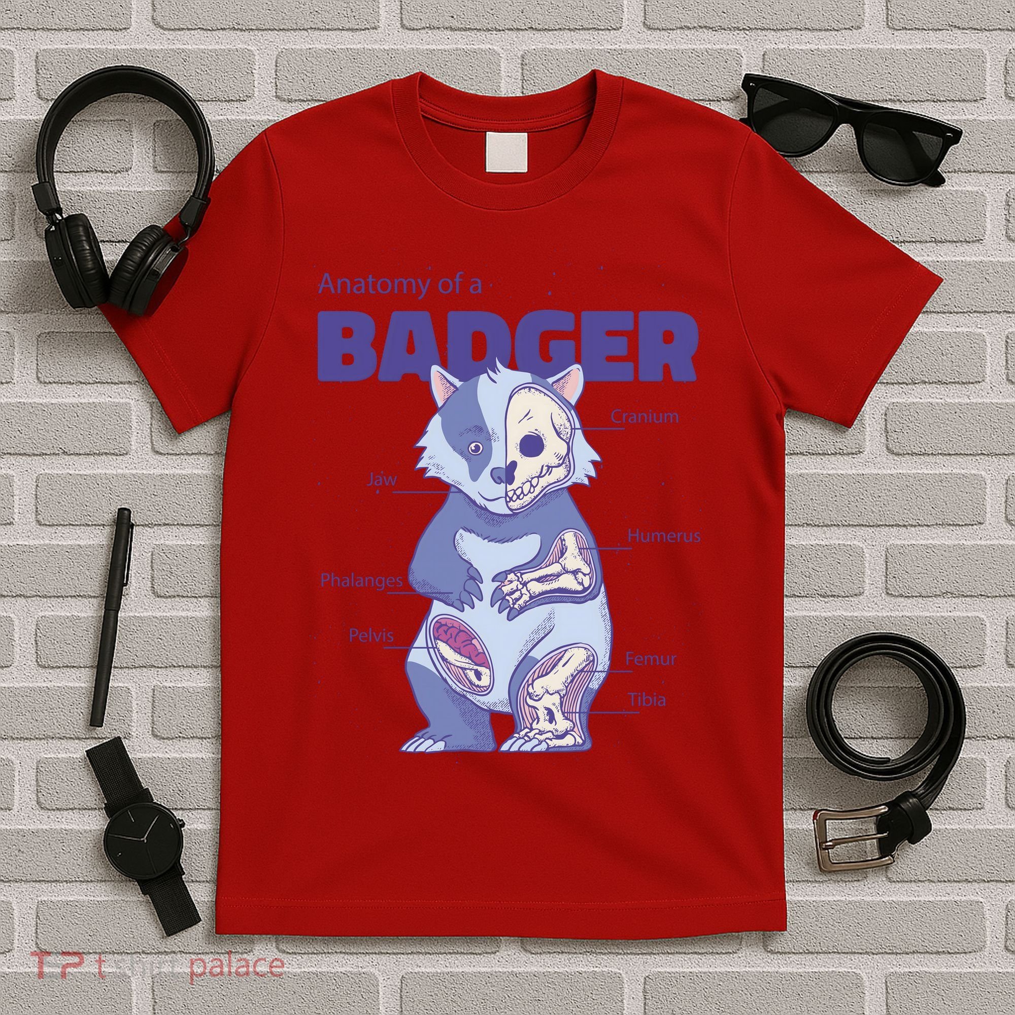 Badger Animal Anatomy T-Shirt